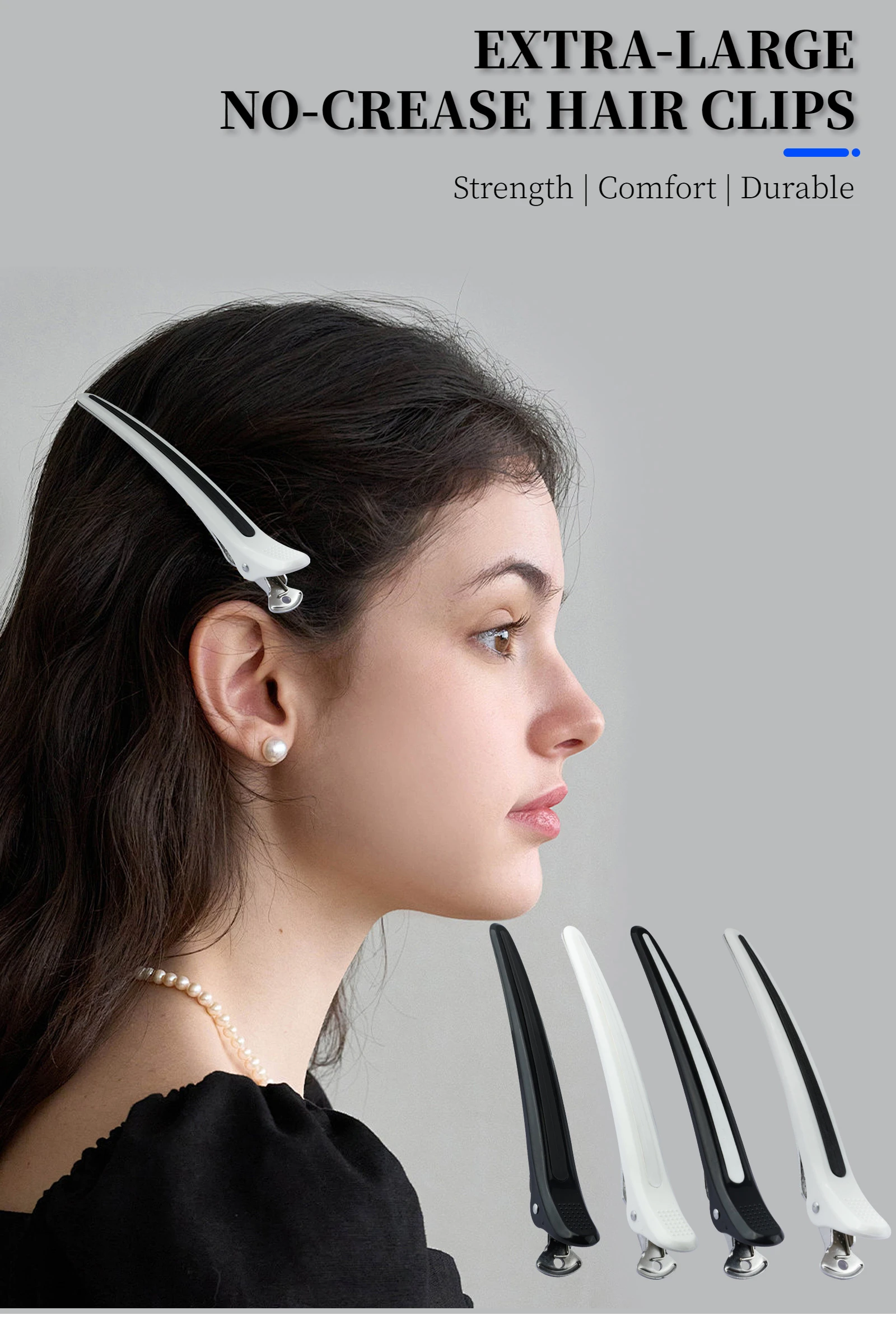 6 Teile/satz Friseur Haar Clips 14cm Plus Länge Krokodil Haar Clips Nicht-Slip Barber Haarnadel Haar Salon Styling werkzeuge – Detail 13