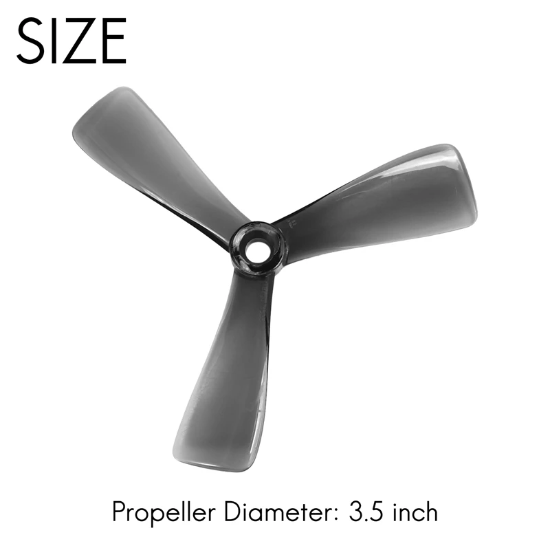 ABAC-4Pcs for Nazgul 3535 3.5Inch Cine Tri-Blade/3 Blade Propeller Prop with 5mm Mounting Hole for FPV Protek35 Part