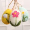 12pc Egg Hanging Ornament Colorful Painted Easter Egg For Tree Pendant Garland Room Hummingbird Stained Glass Window Hanger 6
