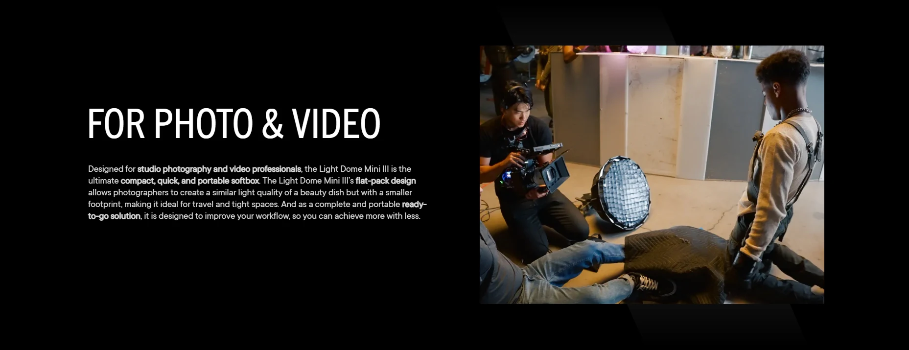 Description Picture 5 of itemAputure Light Dome Mini III Softbox with Grid Flash Diffuser for LS 120d II/LS C300d II