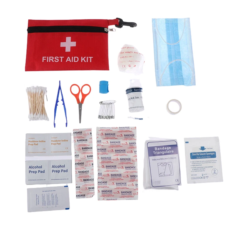 

17pcs/set First Aid Kit Home Care Waterproof Compact For Emergencies Home Car Travel Outdoor Camping Hiking Trauma Medical Kits