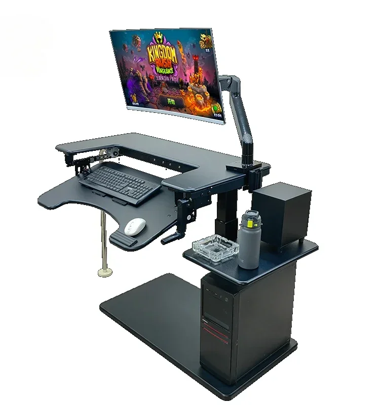 Cross bed computer desk laptop desktop computer desk bedside table lifting table lazy cockpit suspension bracket