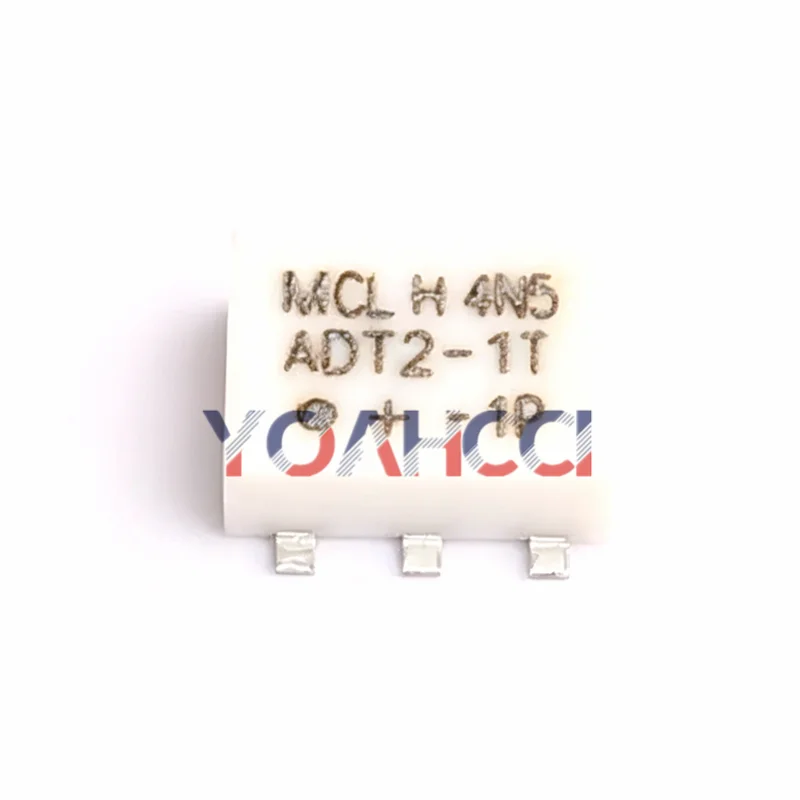 ADT2-1T-1P+(2개) RF 변압기 발룬 1:2 8-600MHz 50Ω 1W SMD-6 CD542 7.9x5.6mm 플랫 리드 임피던스 매칭 오리지널 재고