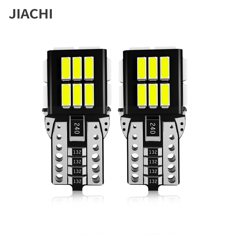 

JIACHI 10 шт. W5W T10 светодиодный CANBUS лампа для багажника 4014 чип 24SMD 194 501 номерной знак горелка Автомобильный интерьер КУПОЛ белый DC12V