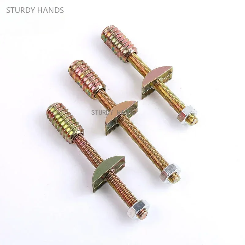 10 sets of iron four in one connectors bed assembly hammers nuts screws eccentric wheels furniture hardware accessories