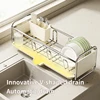 Multifunctional Kitchen Sink Next to The Bowl Drain Tray Rack Sink Storage Dishes Narrow Drying Dishes and Chopsticks Holder 3
