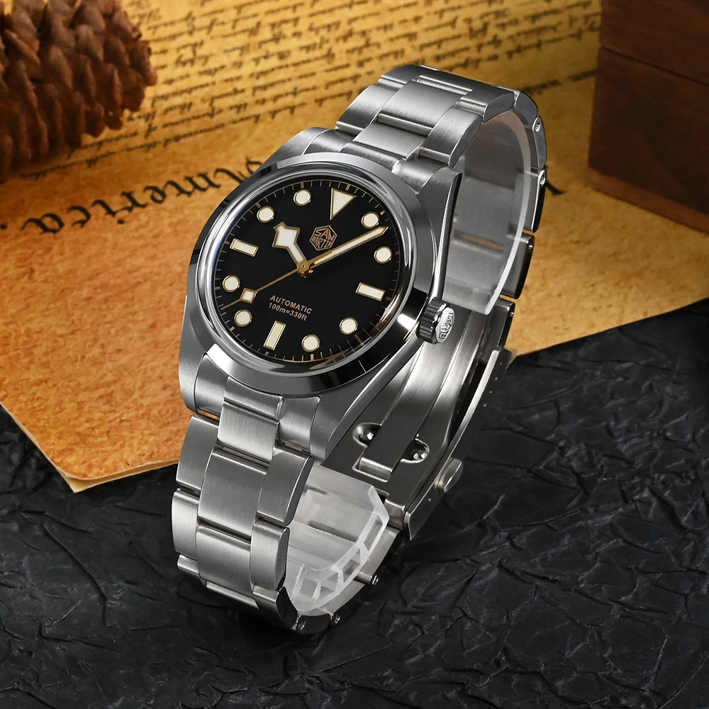 

San Martin Brand Vintage BB36 Explore Series Luxury Men Watch Sapphire PT5000/SW200 Automatic Mechanical Sport Watches 10Bar