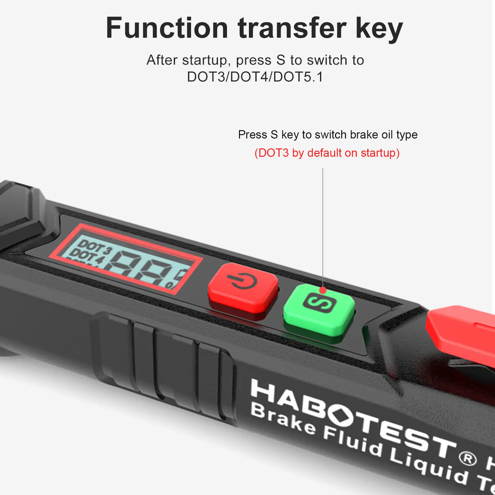 HABOTEST – testeur de liquide de frein HT662 LCD, stylo numérique