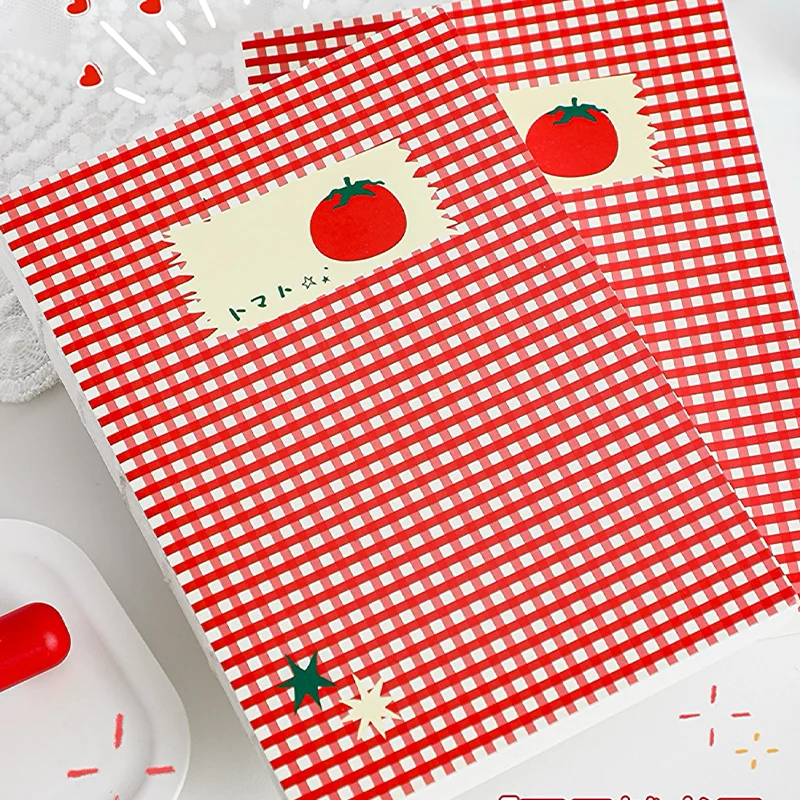 1 Korean Tomato Grid High Appearance Level Blank Notebook Minority Office Learning Ledger Diary School Supplies Planner Book 5