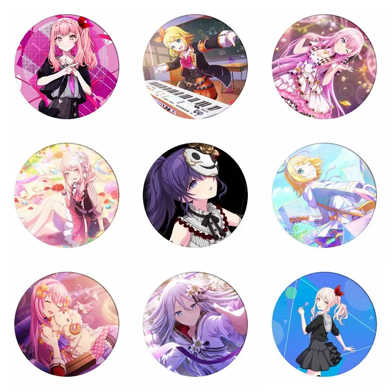 

Project SEKAI Nightcord at 25 Shinonome Ena Cosplay Badges Brooch Akiyama Mizuki Jewelry Pin Collection Breastpin for Backpack