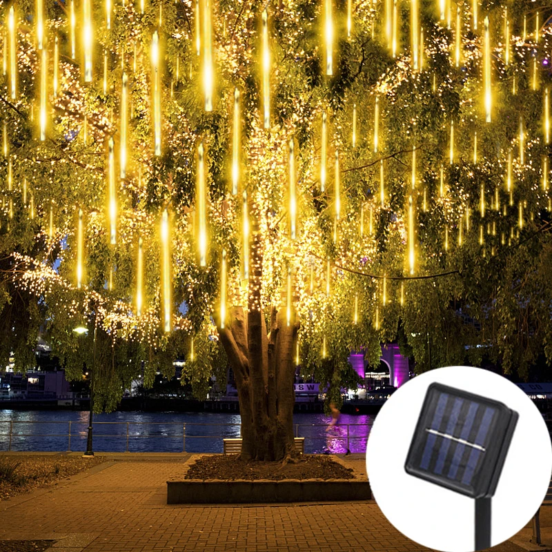 

Solar Meteor Shower Lights Fairy String Light for Christmas Party Garden Ramadan Holiday Garden Decoration Navidad Waterproof