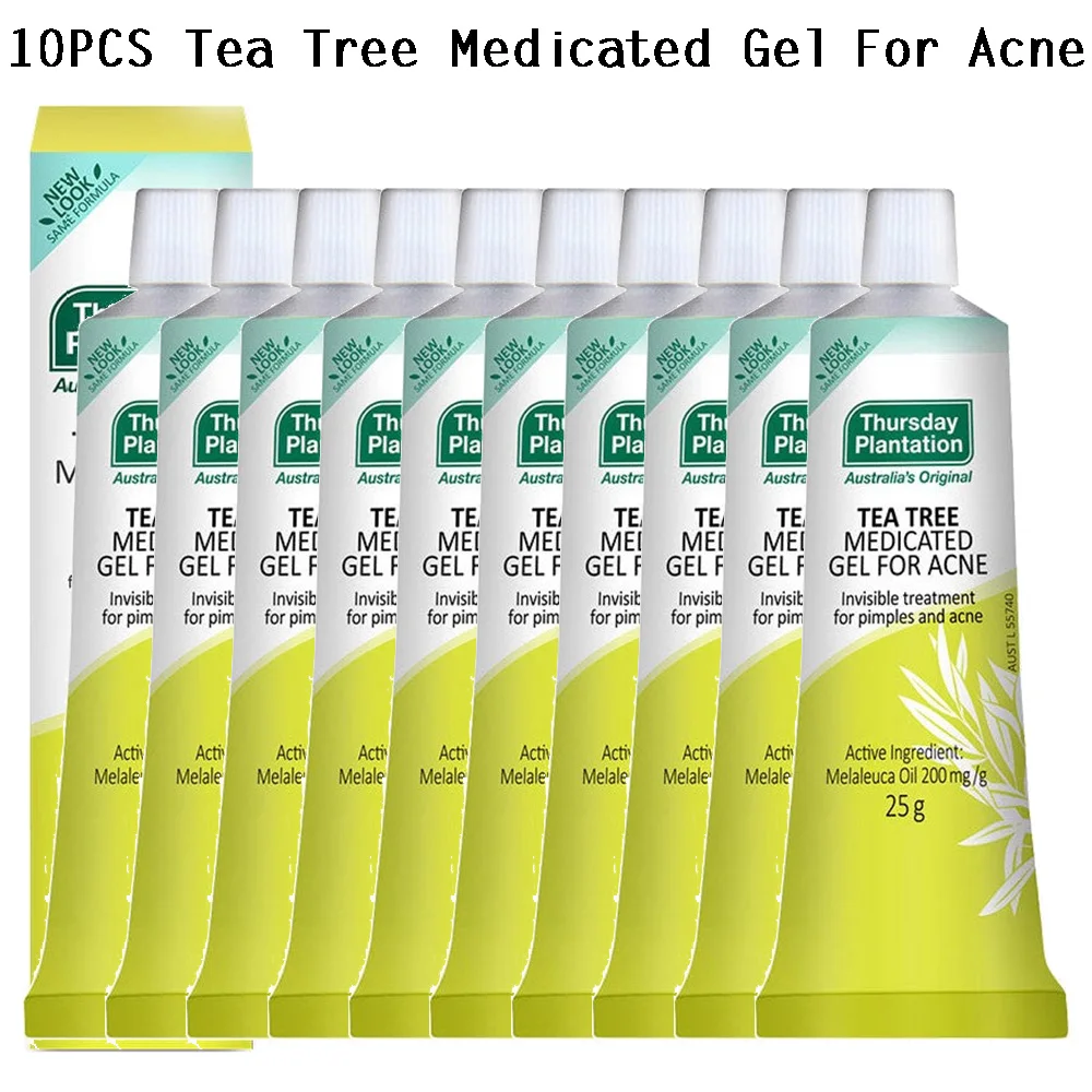 

10PCS Thursday Plantation Tea Tree Medicated Gel For Acne 25g Improve and Clean Gentle Maintain Water Oil Balance Skin Care
