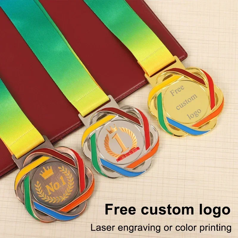1pcs Free Metal Medals Competition Medals Sports Competition Winner Sports Company Anniversary Souvenir Awards
