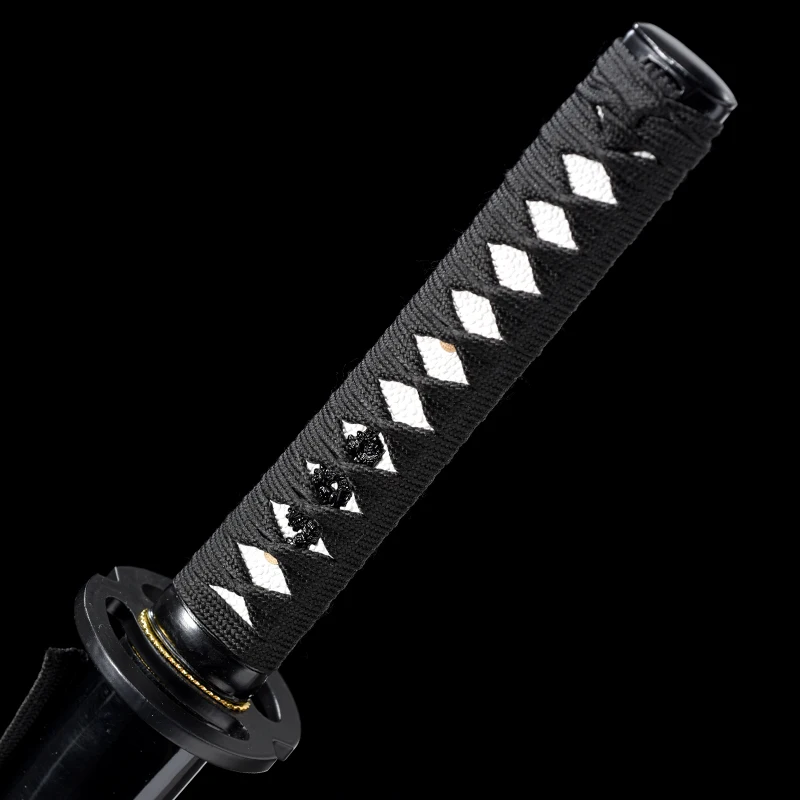thumbnail image 2 of 31 Inch Folded Steel Wakizashi Sword – Full Tang, Black Dragon Theme, Battle Ready, Sharp Blade 2 of 9