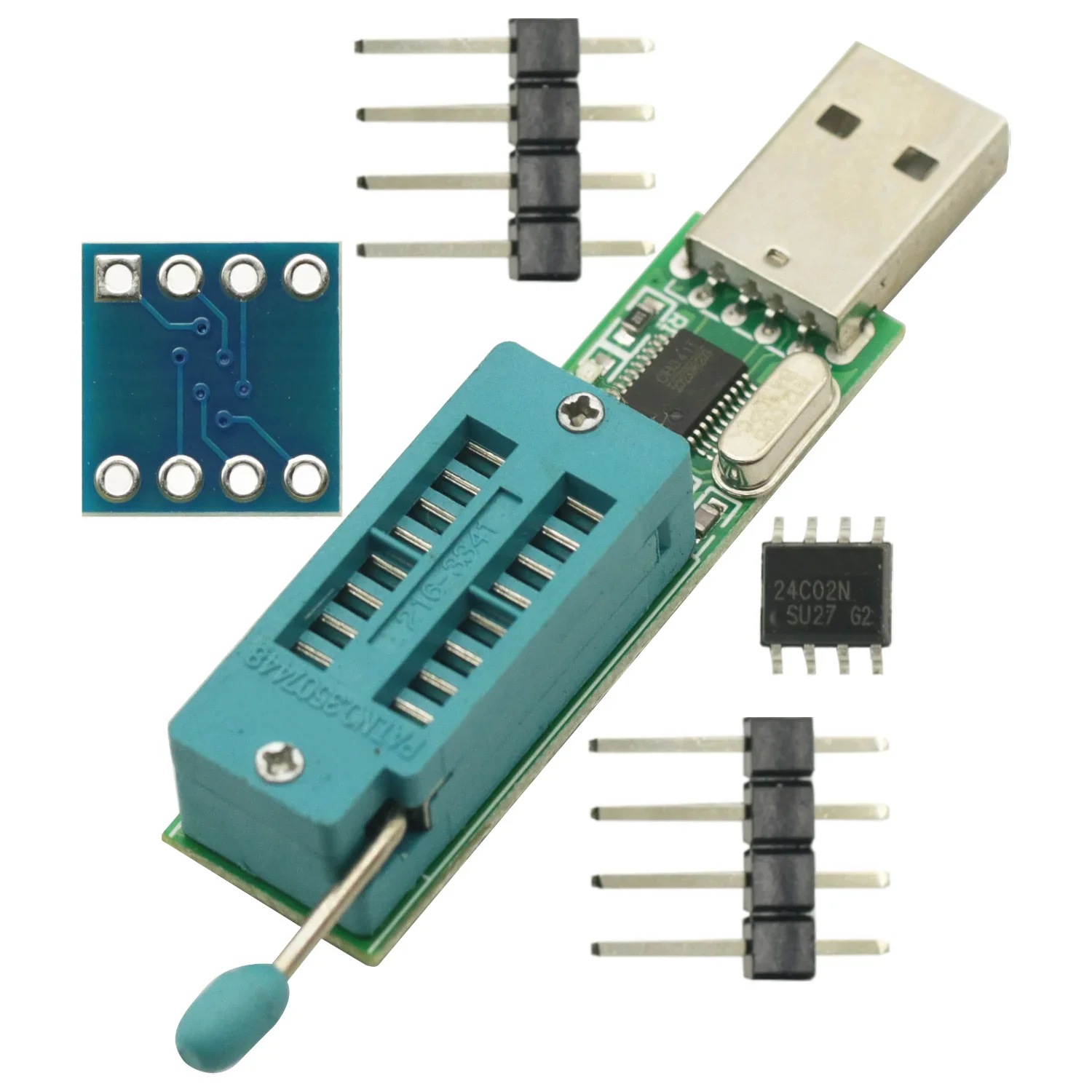 24CXX 24LCXX ���α׷��� EEPROM ���� ������ + 24C02 + SOP-DIP ���� USB ��Ʈ