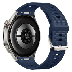 Enhanced Product Title: Premium No Gaps Silicone Strap - Breathable Replacement Bracelet Band for Huawei GT6 Pro 46mm (Blue)