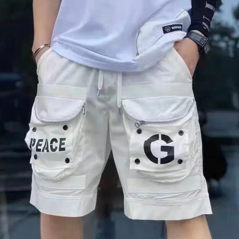 5XL 2023 Summer Shorts For Men Trendy Loose Fashion Men's Casual Shorts Y2k Multi Pocket Half Pants Men's Cargo Pants Outerwear
