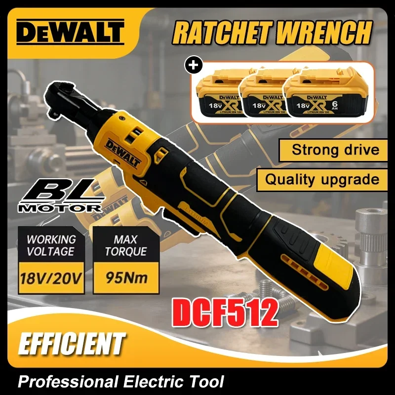 디월트 DCF512 1/2인치 브러시리스 라쳇 직각 렌치 LED 무선 드라이버 가변 속도 파워 렌치 20V 전동 공구