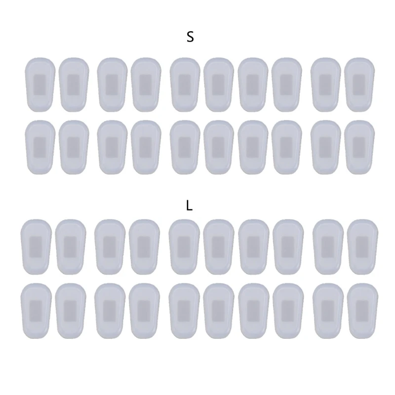10pair Soft Silicone Eyeglass Nose Pads Air Chamber Eyeglasses Nose Pad Push-in 5