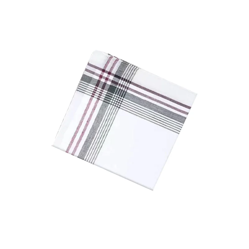 Description Picture 2 of item12Pcs Handkerchief Towels Multicolor Plaid Stripe Men Women Pocket for Wedding Party Business Chest Towel Handkerchiefs Scarves