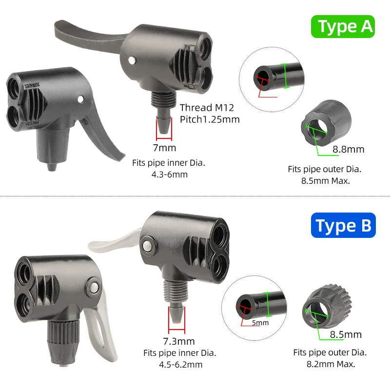 Connettore Valvola Schrader Pompa Gonfiaggio Adattatore Flessibile Per Pompa Manuale Bicicletta/auto, Valvola Schrader, Con Tubo Flessibile Rosso In Acciaio Sp Connect