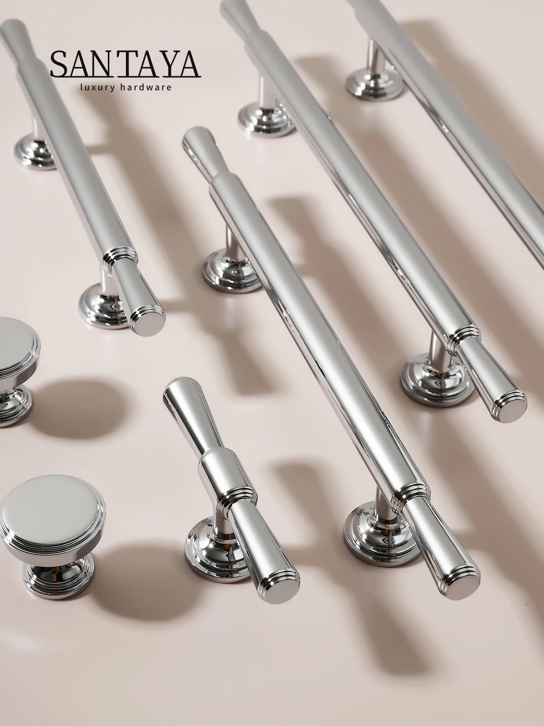 Silver Brass Cabinet Handles 1
