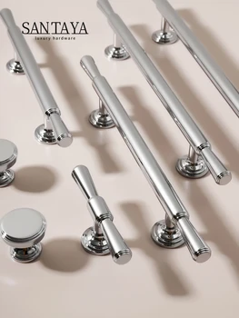 Silver Brass Cabinet Handles 1