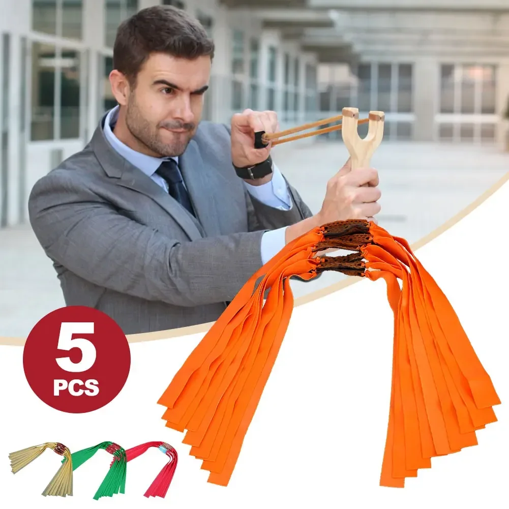 Powerful Flat Elastic Band Hunting Outdoor Kit Catapult Latex Tape Replacement Accessory Natural Rubber For Slingshot 5PCS latex slingshot tube,slingshot rubber band