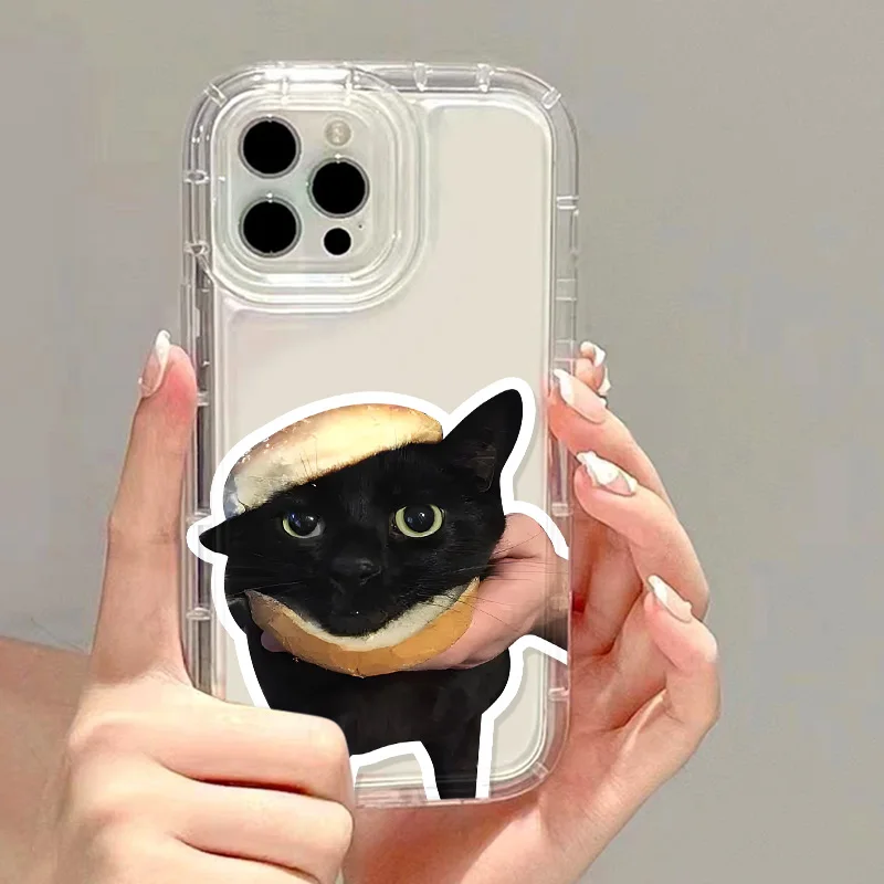 Korean Lovely Cat Pink Phone Case - Cute Kitten Soft Clear Shockproof Cover