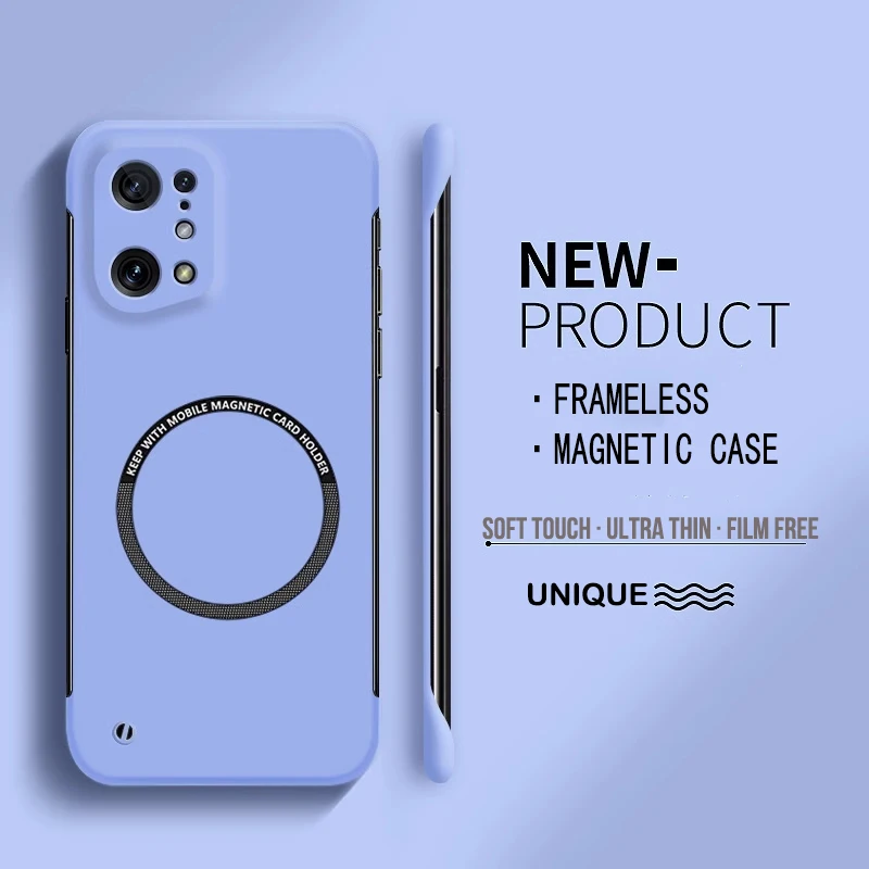 Ultra Thin Frameless Matte Magnetic Phone Case with Wireless Charging Compatibility
