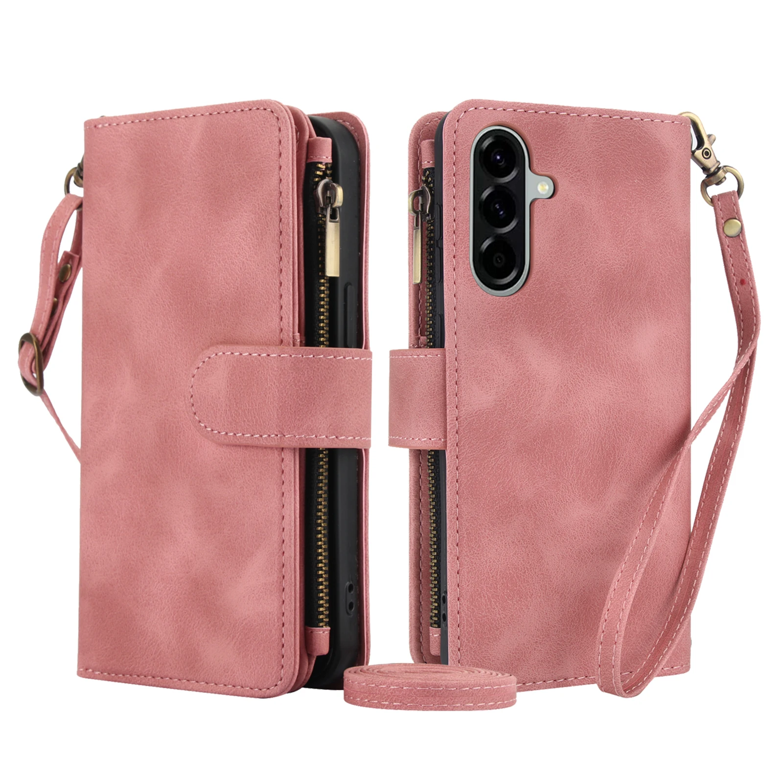 Stylish Lanyard Purse Phone Case with Card Holder and Detachable Strap