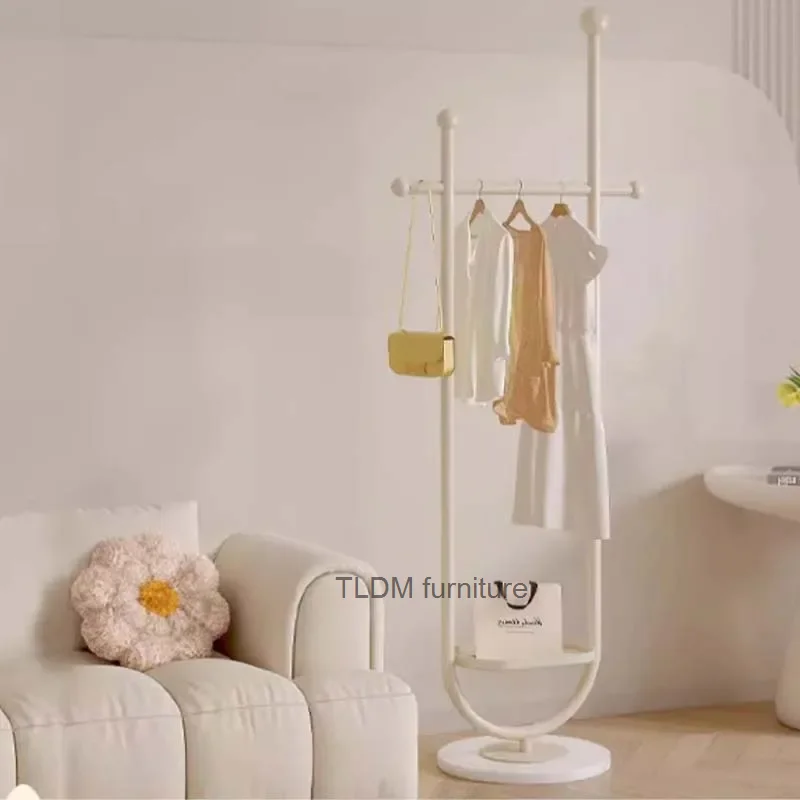 

Boutique Garment Clothes Rack Balcony Designer Indoor Minimalist Clothes Hanger Floor White Percheros Para Ropa Home Furniture