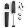 Nanofoamer Lithium Performance Milk Frother USB-C Rechargeable Waterproof Dual-Speed Steel Premium Microfoamed Milk Black 1