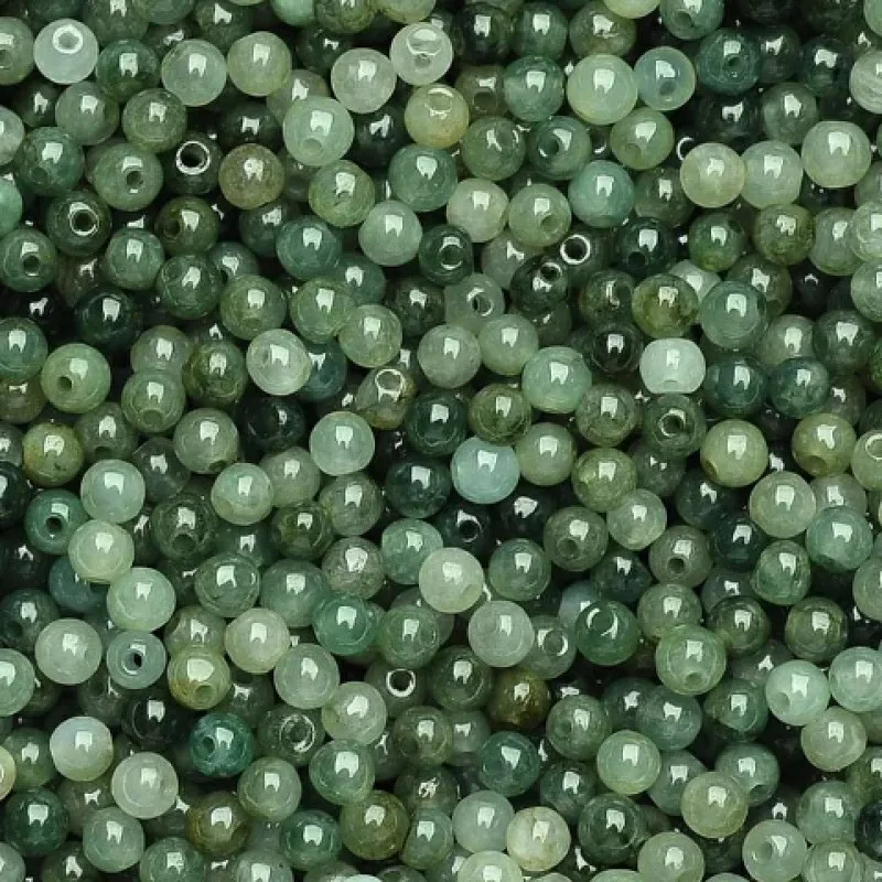 

4mm High Ice Grade A Myanmar Jadeite Round Jade Beads For Jewelry Making Diy String Bracelet Beaded Necklace Charms Accessories
