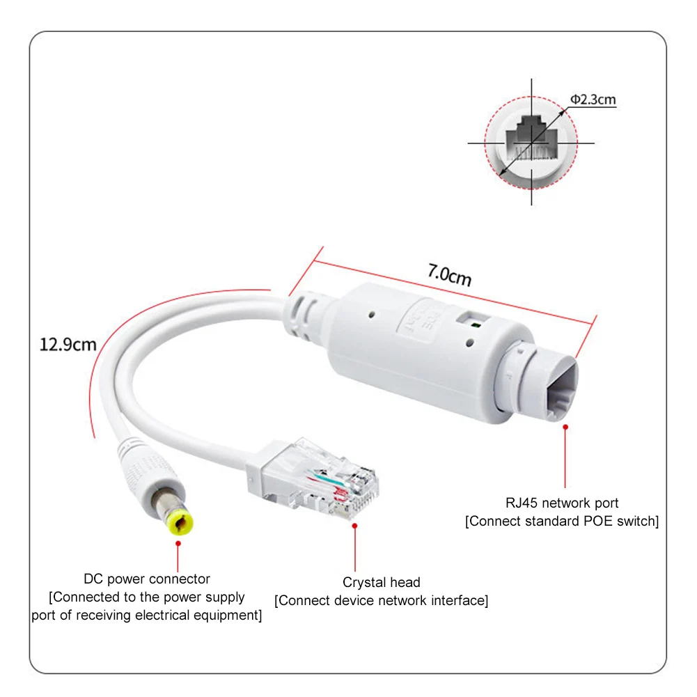 48V 12V POE 스플리터 방수 공급 모듈 인젝터 익스텐더 IEEE802.3af/at IP 카메라 AP Voip 전화 및 기타에 적합
