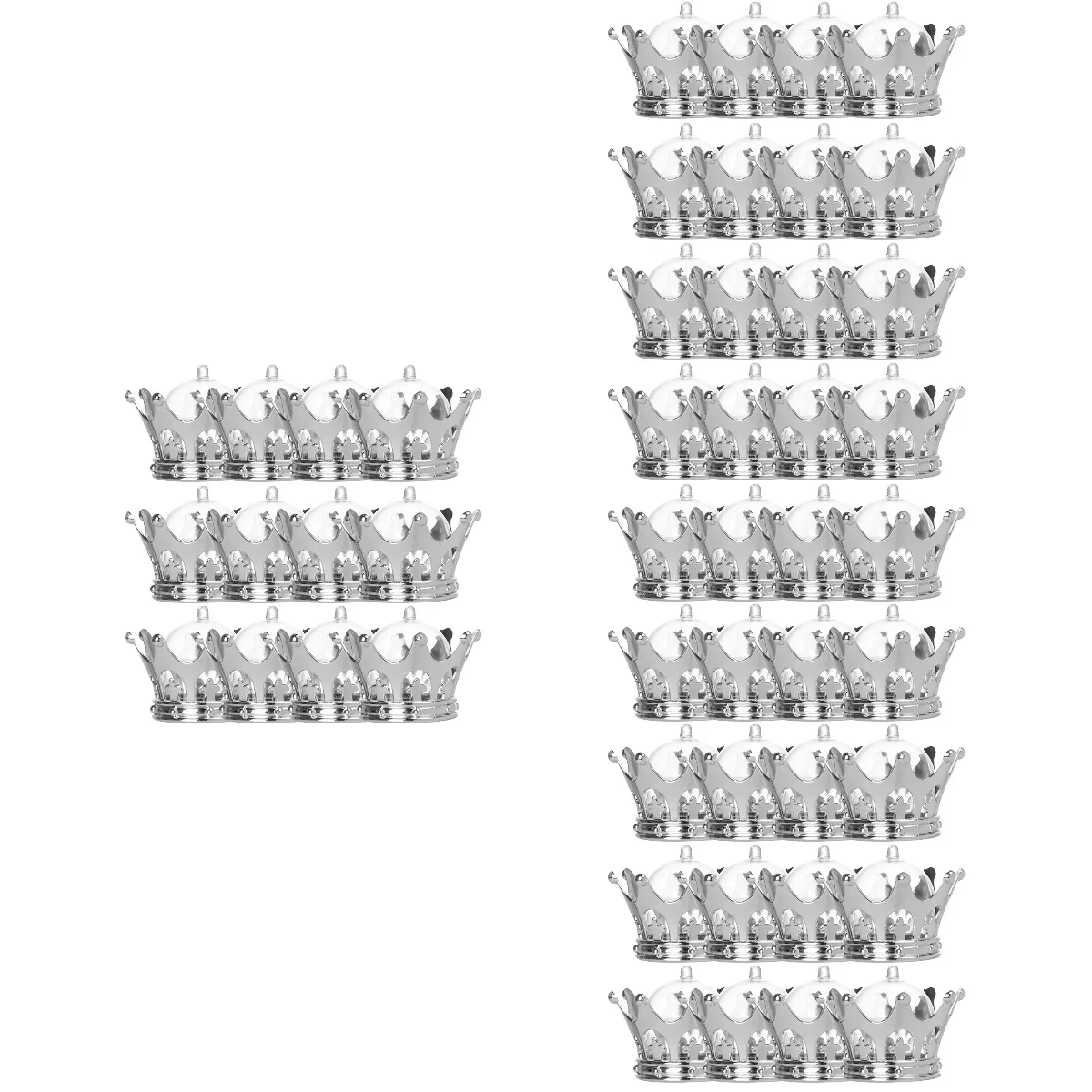 

48 шт. коробка для конфет, зеркальный контейнер в форме короны, свадебные мини-подарочные коробки, Золотой декор для стола, счастливый