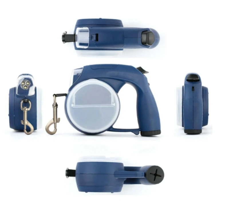 

Retractable Dogs Leash Walking Leash with Light, Water Cups and Bags Holder New Dropship