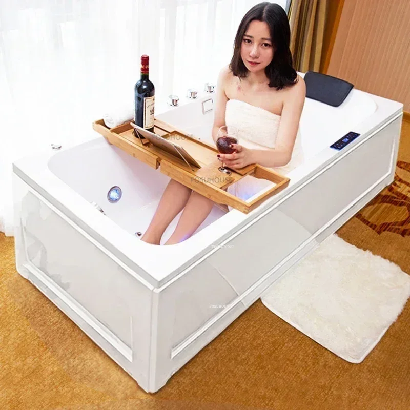 Household Bathroom Bathtub Independent Surf Massage European Style Acrylic Bathtub Light Luxury Aldult Spa Indoor Whirlpool Tub