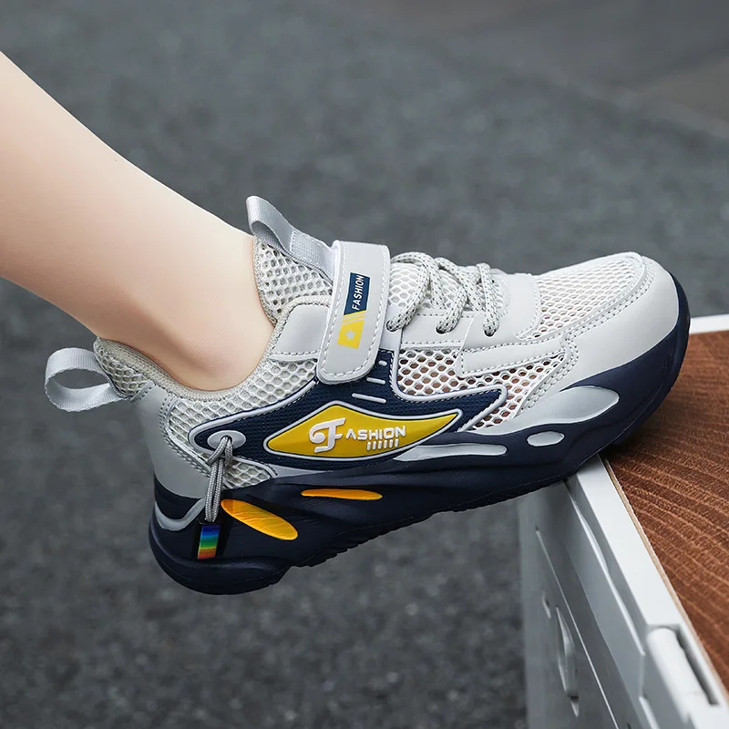 

Boys' Sports Shoes 2024 Spring and Autumn New Children's Shoes Breathable Children's Shoes Middle and Older Children's Running