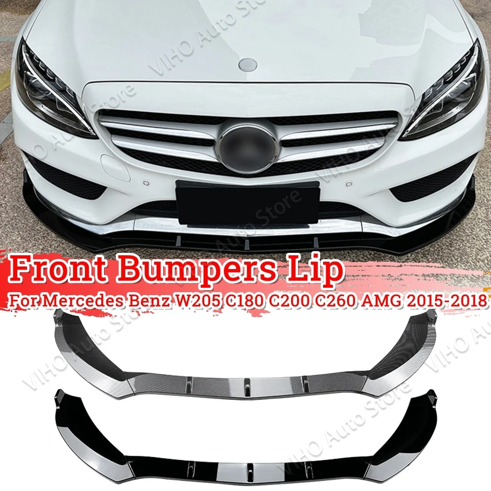 

Сплиттер для переднего спойлера, бампера, спойлера ДЛЯ Mercedes Benz C Class W205 C300 C160 C200 C350e C260 C200 AMG 2015 2016 2017 2018