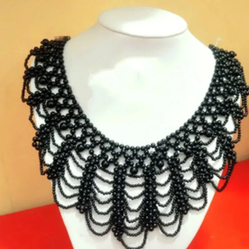 Ladies Fashion Chain Imitation Pearl Necklace Sweet Woven Wedding Jewelry Lovers Chocker Necklaces Accessories for Women Gifts