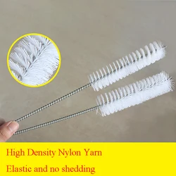 White Nylon Soft Brush Cleaner Glass Bottle Hookah Pipe Small Long Cleaning Washing Straw Test Tube Fish Tank Bendable Cachimba
