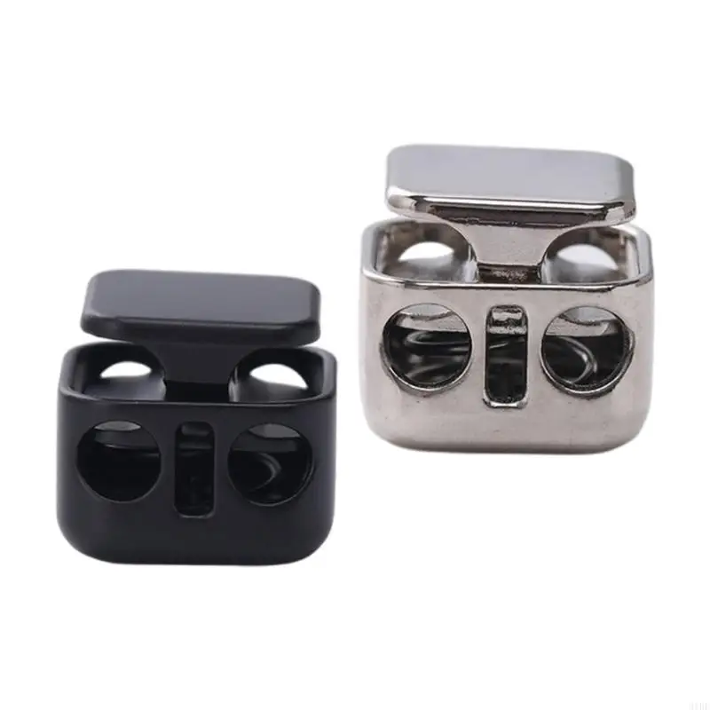 31BF 10 Pieces Cord Toggles for Bags and Apparels, High Strength Alloy with Square