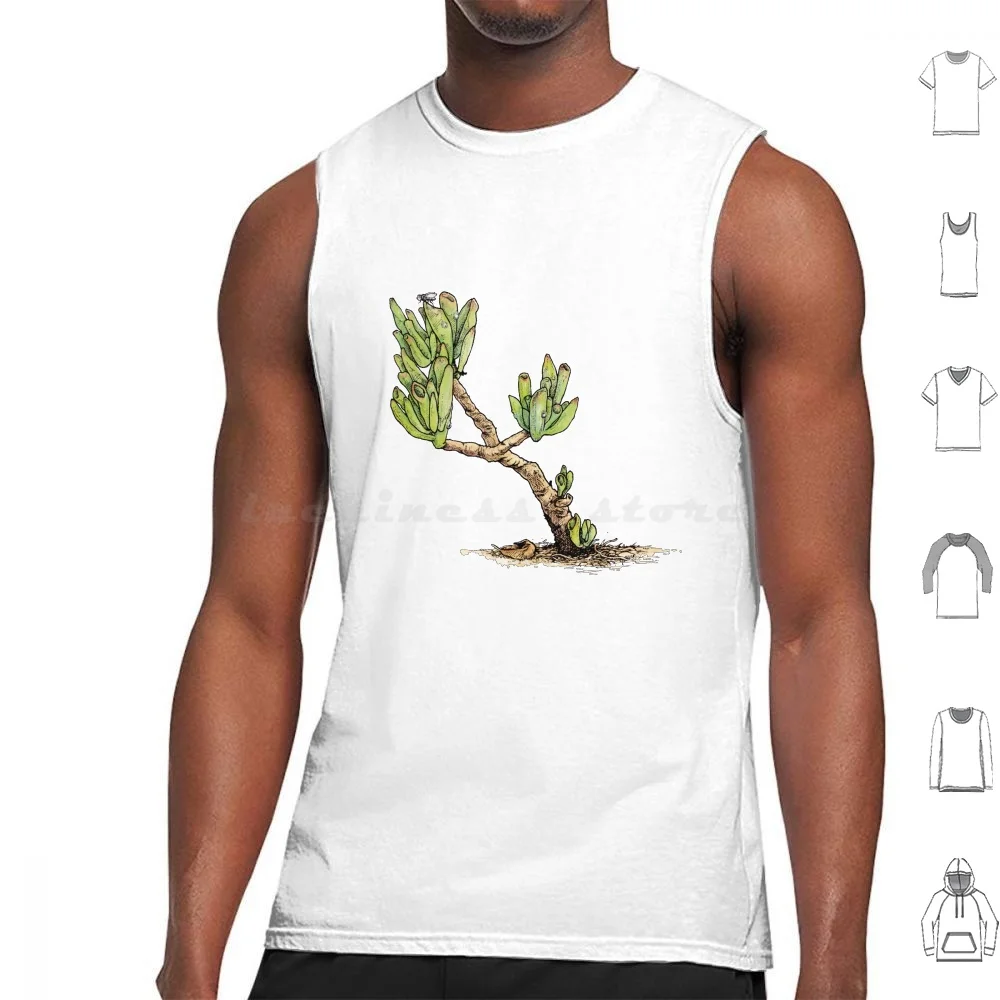 Gollum Canotte Stampa Cotton Cactus Succulente Gollum Plant Life Biologia Botanica Nature Garden Fly Insect Water Earth