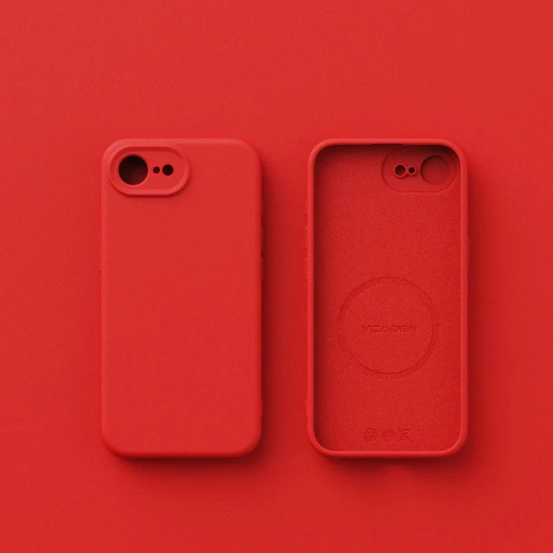 Luxury Magnetic Soft Liquid Silicone Phone Case with Matte Skin Feel Back Cover