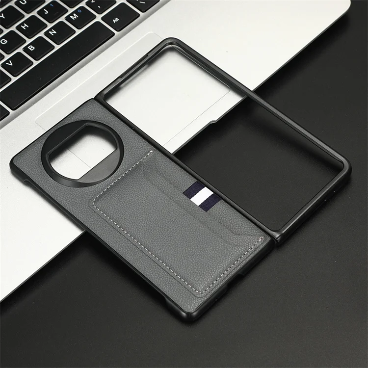 Luxurious Litchi Skin PU Leather & PC Book Cover with Multiple Card Slots