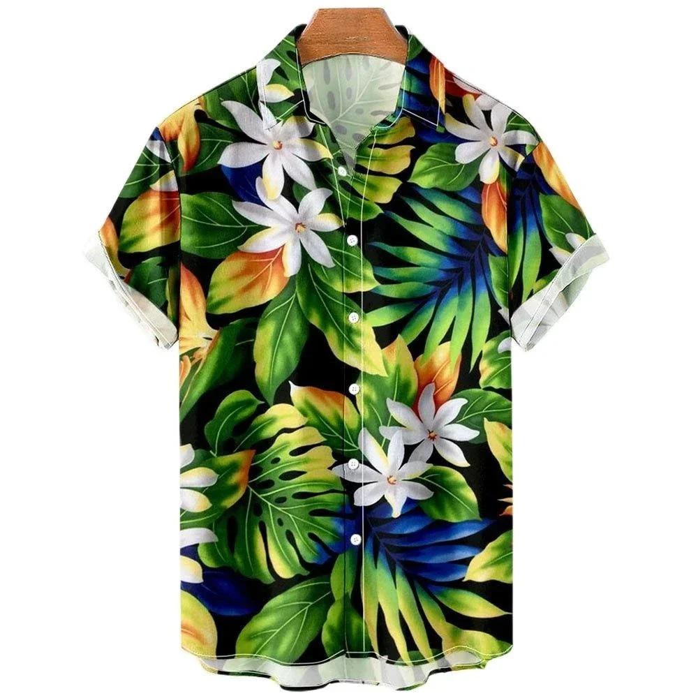 

Plant Flowers and Grasses Shirts For Men 3d Printed Men's Hawaiian Shirt Beach Shirt Oversized Men Blouse Camisa Camisas Hombre