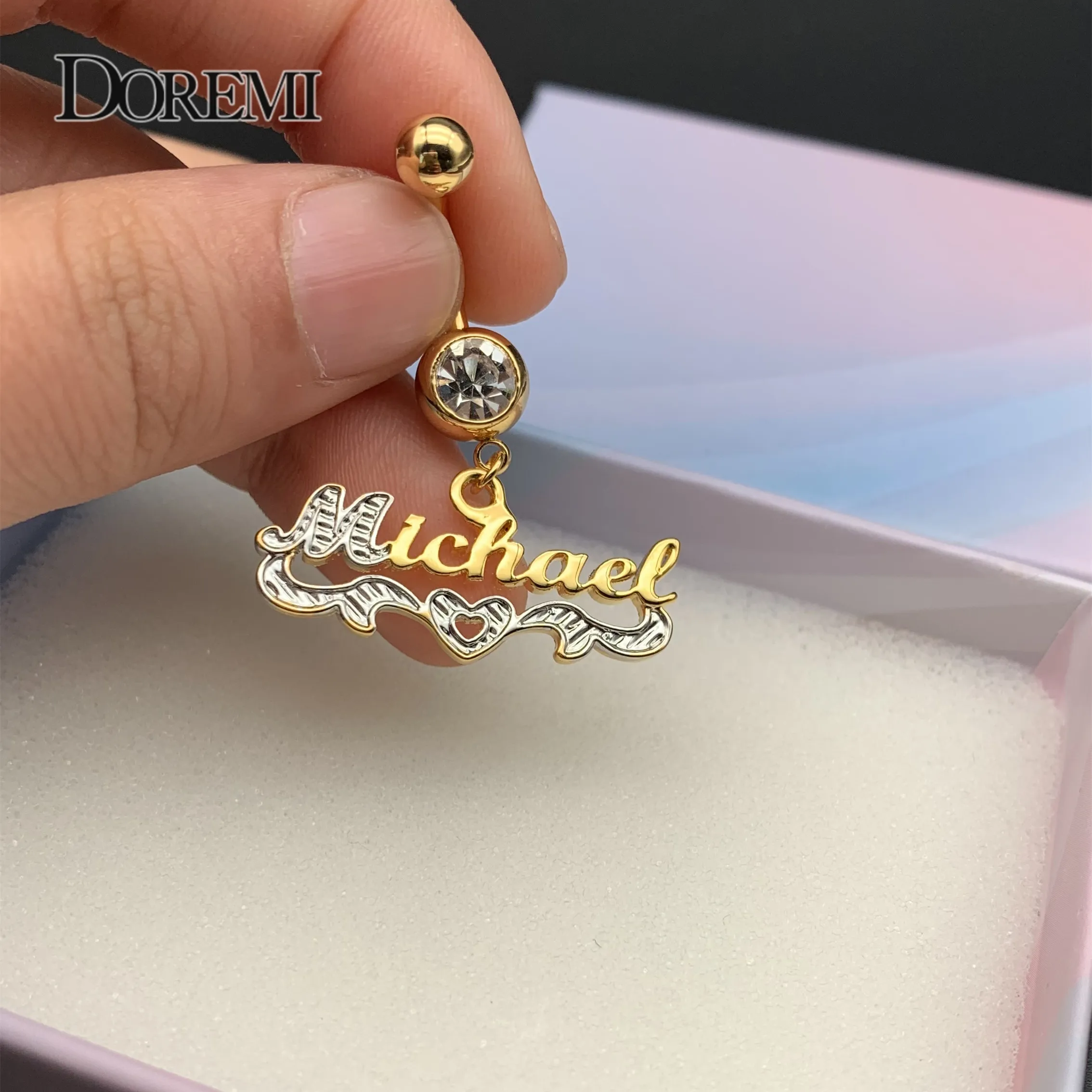 Personalized Initial Belly Button Ring Dainty 14k Gold Belly Button Ring  Jewelry Custom Elegant Unique Cute Navel Belly Button Jewelry - Etsy