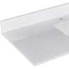 48 Inch Solid White Vanity Sink Top, Engineered Stone Vanity Top,8 Inch Widespread Faucet Hole with Backsplash Countertops 4