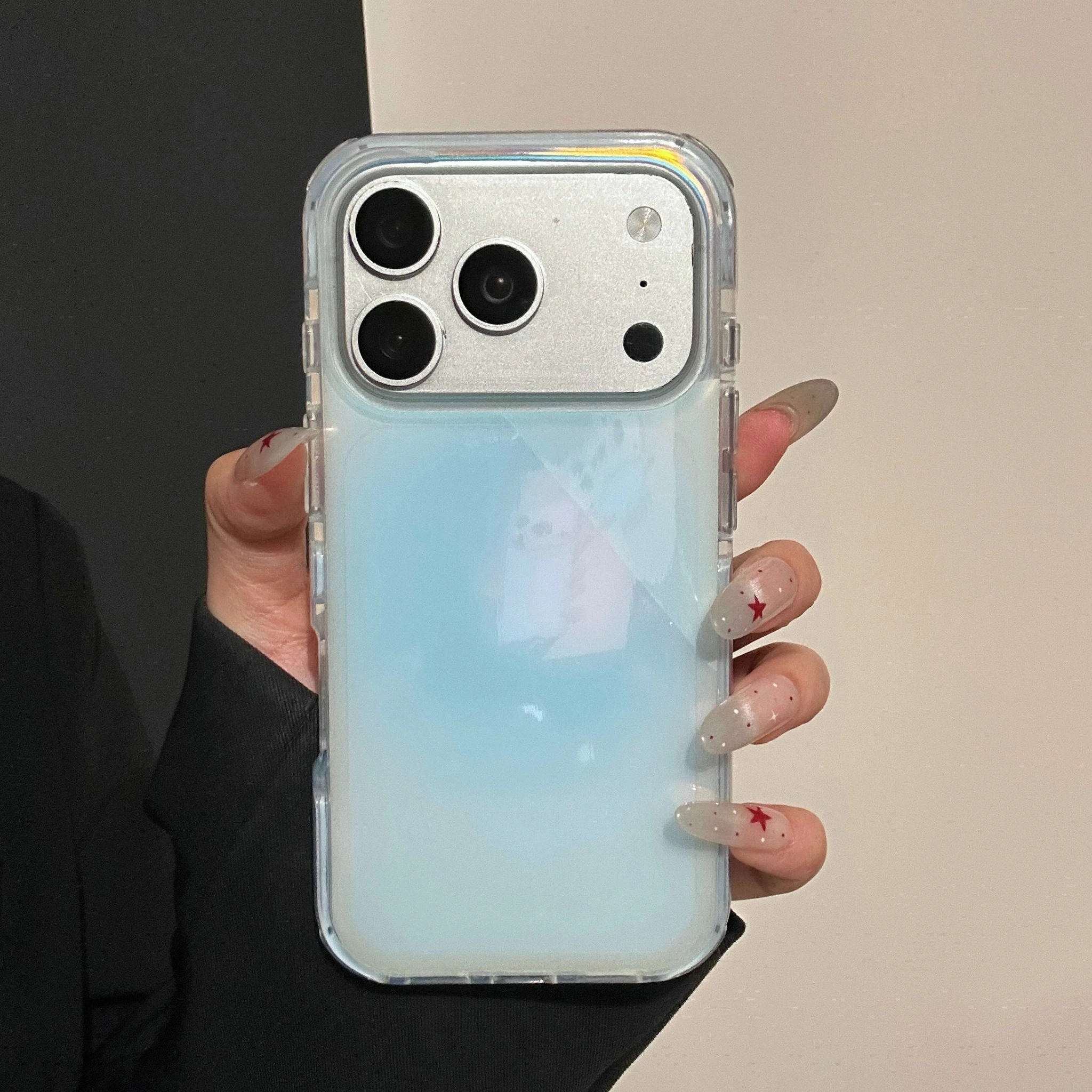 Fashion Glitter Candy Color Laser Phone Case with All-Inclusive Lens Soft Cover